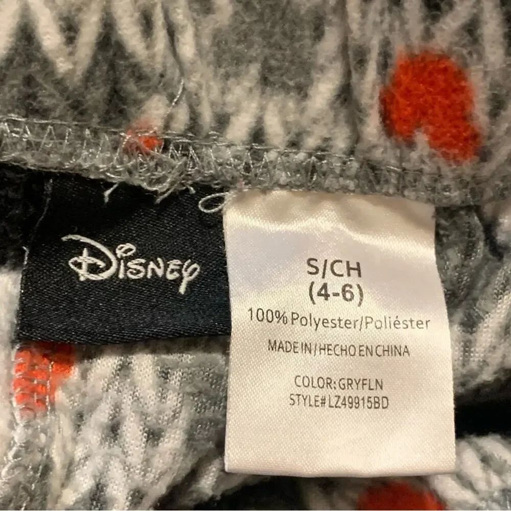 Disney Cuffed Joggers Pajama Pants Gray Black And Red Size S Drawstring - Picture 10 of 10
